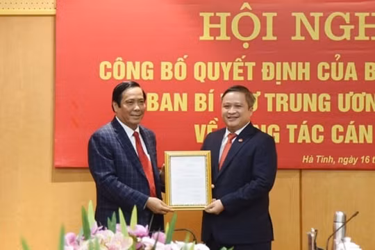 Điều động Phó Bí thư Tỉnh ủy Hà Tĩnh về Ủy ban Kiểm tra Trung ương