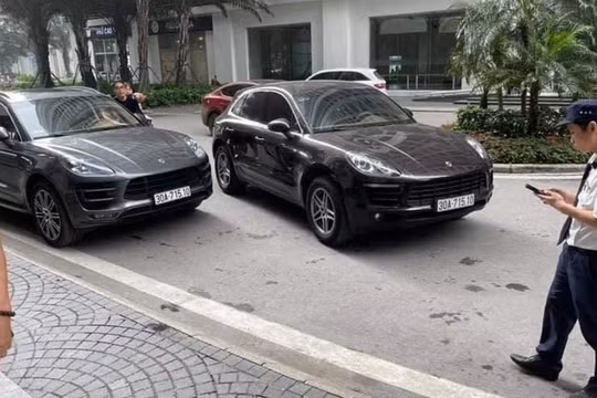 Công an xác minh vụ 2 xe ôtô Porsche trùng biển số ở Times City