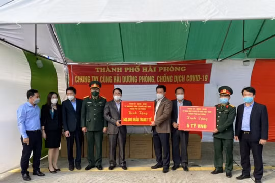 Hải Phòng hỗ trợ Hải Dương 5 tỷ đồng cùng 500 nghìn khẩu trang phòng, chống dịch COVID-19
