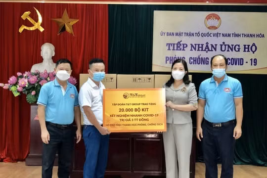 T&T Group tặng 50.000 bộ kit xét nghiệm nhanh COVID-19 trị giá 7,5 tỷ đồng cho Thanh Hoá và Kiên Giang