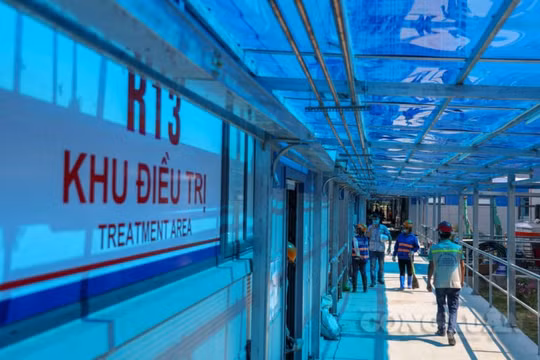 Cận cảnh bên trong Bệnh viện dã chiến Hoàng Mai với quy mô 500 giường điều trị bệnh nhân COVID-19