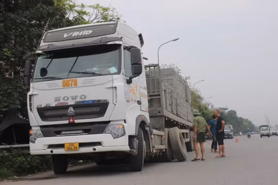 Tài xế chở hàng quá tải, chống đối lực lượng Thanh tra giao thông