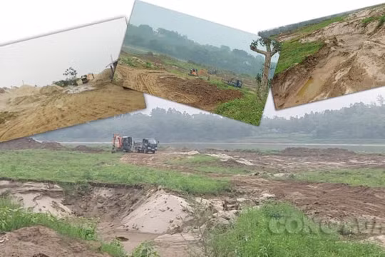 Thanh Ba (Phú Thọ): Ngang nhiên khai thác, tập kết và vận chuyển cát trái phép tại xã Lương Lỗ