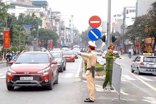 Hà Nội tạm cấm một số tuyến đường diễn tập bảo vệ Đại hội XIII của Đảng