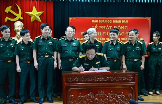 Báo Quân đội nhân dân phát động đợt thi đua cao điểm chào mừng bầu cử đại biểu Quốc hội khóa XV