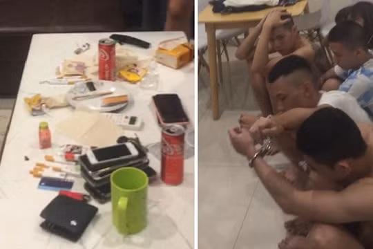 Hà Nội: Bắt quả tang 9 thanh niên "mở tiệc" ma túy trong căn hộ ở Gia Lâm