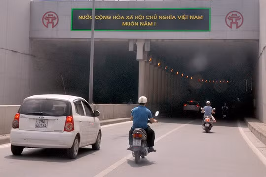 Hà Nội: Cấm một chiều phương tiện lưu thông qua hầm Kim Liên từ ngày 4/8
