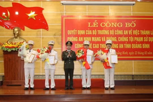 Quảng Bình: Thành lập phòng An ninh mạng và phòng, chống tội phạm sử dụng công nghệ cao