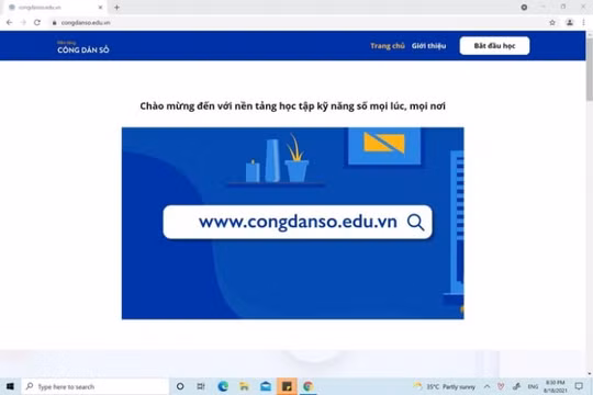 Nền tảng học trực tuyến Công dân số - dễ dàng truy cập, dễ dàng thao tác và dễ dàng học tập