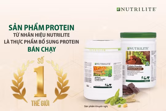 Thực phẩm bổ sung Nutrilite Protein: Danh hiệu bán chạy số 1 thế giới