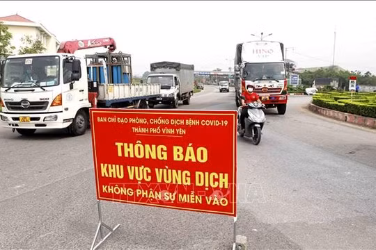 Người từ vùng dịch muốn vào tỉnh Vĩnh Phúc phải có kết quả âm tính với Covid-19