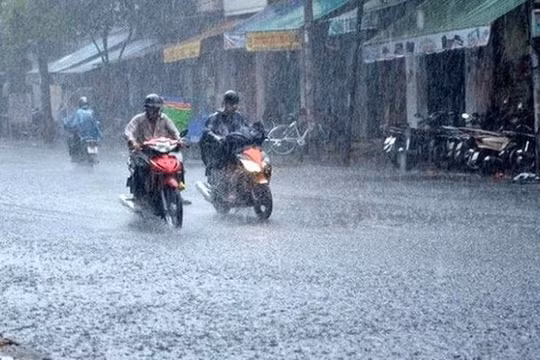 Dự báo thời tiết 1/9: Trung Bộ, Tây Nguyên, Nam Bộ mưa vừa mưa to vào chiều tối