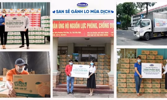San sẻ khó khăn mùa dịch, Vinamilk tặng 45.000 phần quà cho người dân gặp khó khăn tại TP.HCM, Bình Dương, Đồng Nai