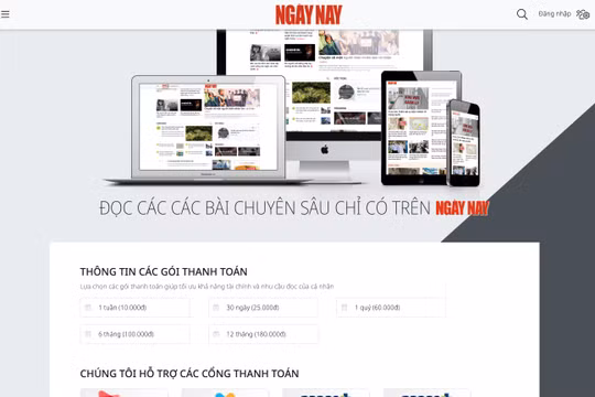 Tạp chí Ngày Nay triển khai thu phí đọc báo bằng tiện ích Tiền Di Động (Mobile Money)