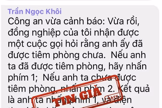 Tin giả về lừa đảo chiếm đoạt thông tin cá nhân trên mạng