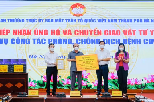 T&T Group trao tặng 1 triệu bộ kit xét nghiệm PCR Covid-19 trị giá 162 tỷ đồng hỗ trợ TP. Hà Nội chống dịch