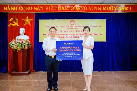 Tập đoàn Kosy tài trợ 3 tỷ đồng cho chương trình “Sóng và máy tính cho em” tỉnh Lào Cai