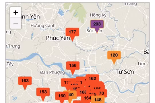 Hôm nay 15/1, Hà Nội có chỉ số 'báo động đỏ', 1 điểm chất lượng không khí kém