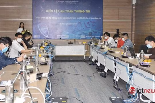 Diễn tập ứng cứu sự cố tấn công từ chối dịch vụ cho cơ quan báo chí