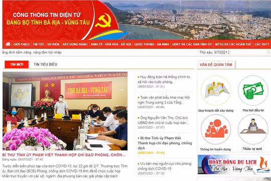 Khai trương Cổng thông tin điện tử Đảng bộ tỉnh Bà Rịa-Vũng Tàu