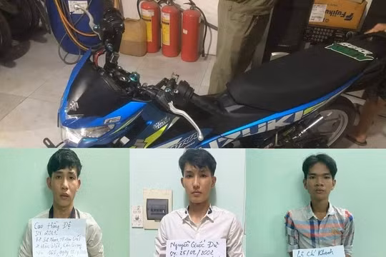 Bắt 3 đối tượng giả danh cảnh sát hình sự, cướp xe người đi đường