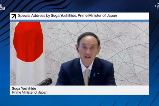 Hội nghị Davos: Ông Suga nhấn mạnh quyết tâm đăng cai Thế vận hội Tokyo