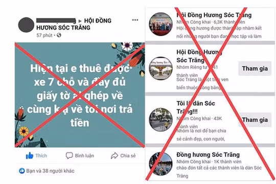 Giả danh Hội đồng hương kêu gọi người dân về quê có thu phí trên mạng xã hội
