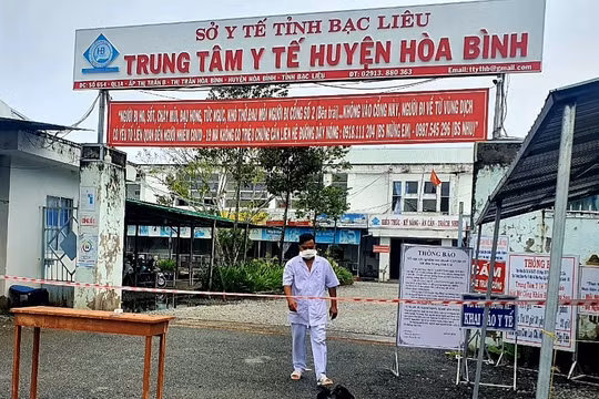 Bạc Liêu: Phong tỏa 8 khu vực liên quan đến chùm ca bệnh tại Trung tâm Y tế huyện Hòa Bình
