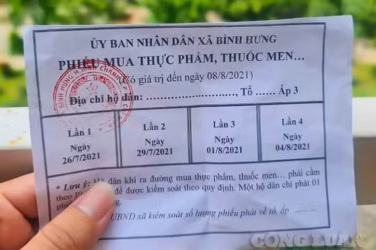 Đi chợ bằng phiếu, người dân dễ dàng chứng minh lý do chính đáng khi ra ngoài