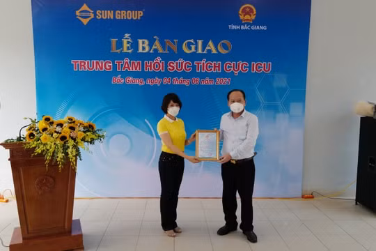Trung tâm Hồi sức tích cực điều trị Covid-19 lớn nhất miền Bắc do Sun Group tài trợ và thi công tại Bắc Giang