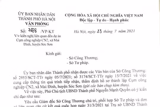 UBND TP. Hà Nội yêu cầu giải quyết dứt điểm vụ việc
