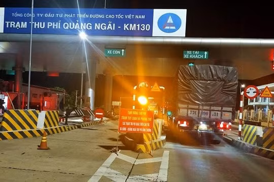 Tạm dừng thu phí trạm Túy Loan, Phong Thử trên cao tốc Đà Nẵng - Quảng Ngãi
