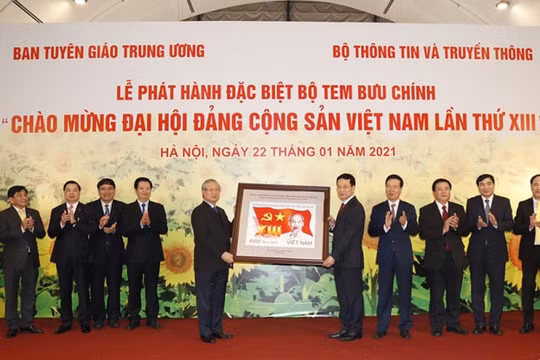 Phát hành đặc biệt bộ tem “Chào mừng Đại hội Đảng Cộng sản Việt Nam lần thứ XIII”