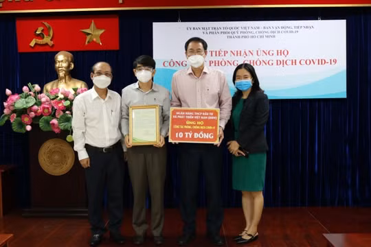 BIDV ủng hộ 10 tỷ đồng phòng, chống dịch COVID-19 tại TP.Hồ Chí Minh