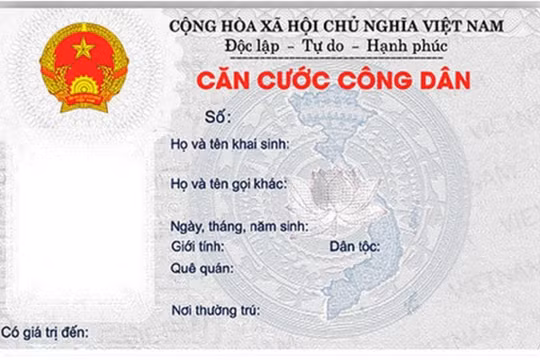 Công bố chính thức mẫu thẻ căn cước công dân gắn chíp
