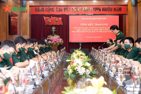 Lễ trao giải cuộc thi Tìm hiểu về Hội thao Quân sự quốc tế-Army Games 2021