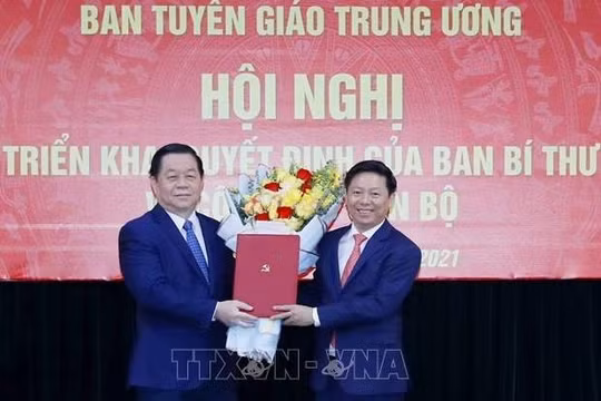 Đồng chí Trần Thanh Lâm giữ chức Phó Trưởng ban Tuyên giáo Trung ương
