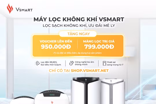VinSmart mở bán máy lọc khí và giải pháp nhà thông minh độc quyền trên Vsmart online