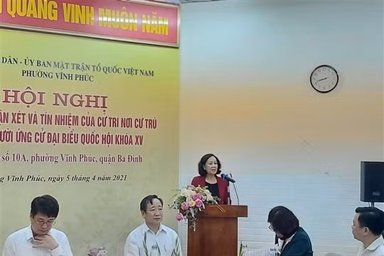 Bà Trương Thị Mai được giới thiệu ứng cử đại biểu Quốc hội khóa XV