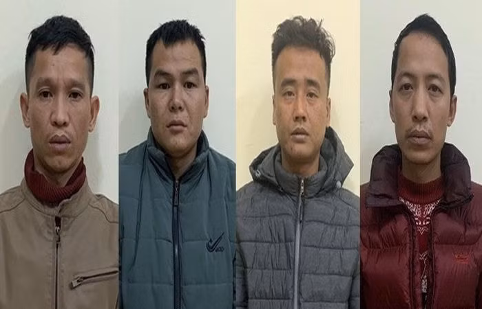 Các đối tượng tại cơ quan điều tra. Ảnh: congly.vn
