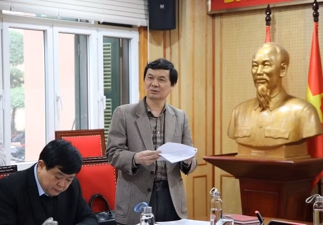Ông Ngô Minh Tuấn - Tổng Biên tập Tạp chí Xây dựng Đảng, Trưởng Ban Thư ký Giải Búa liềm vàng lần thứ V - năm 2020.