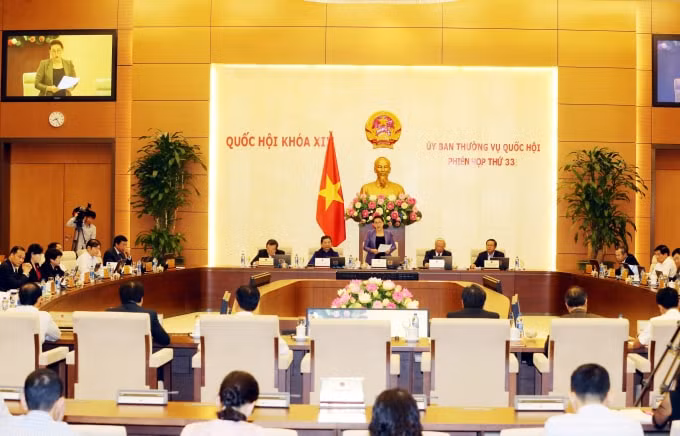 Một phiên họp của Uỷ ban Thường vụ Quốc hội.