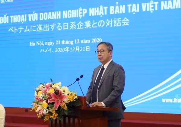 Đại sứ Nhật Bản tại Việt Nam Yamada Takio phát biểu tại Hội nghị. Ảnh: VGP