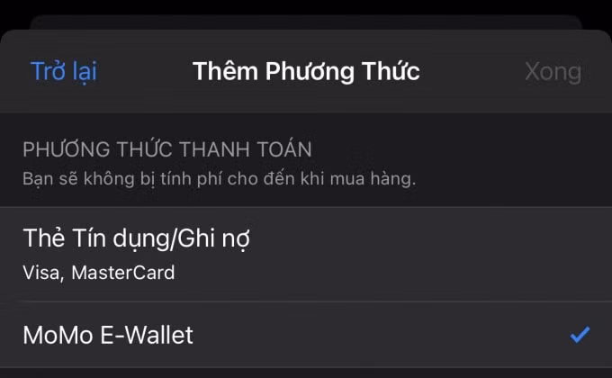 Người dùng có thể dùng Ví Momo để 
