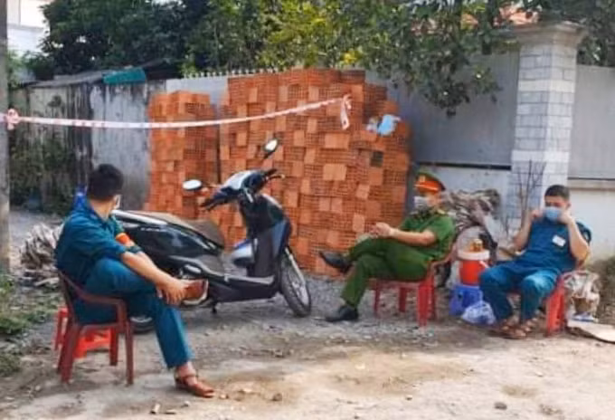 Hiện tai, khu vực bệnh nhân T.S.K đang được phong tỏa (ảnh nguồn internet).