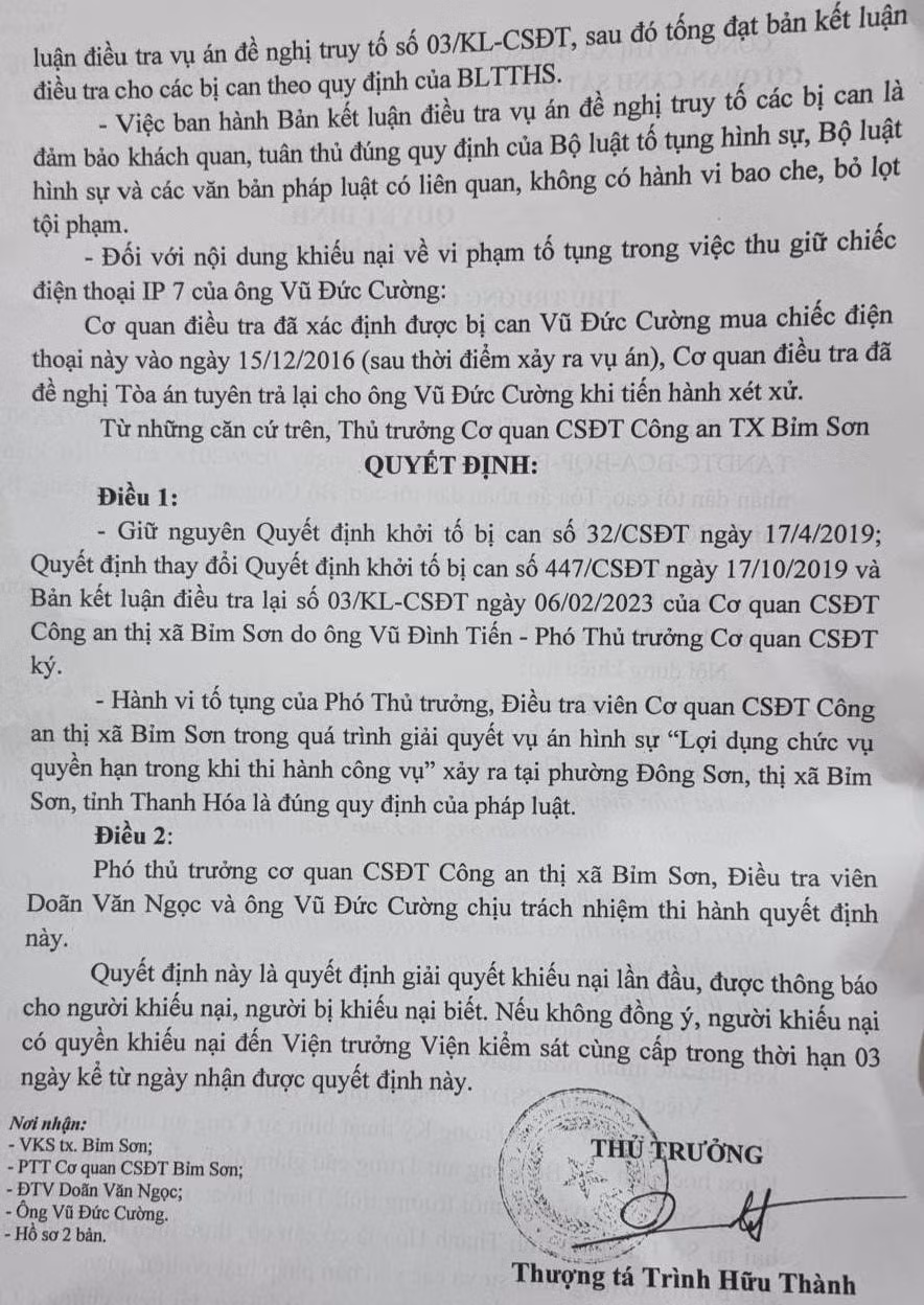 cuu bi thu dang uy phuong dong son de nghi duoc lam ro nhieu tinh tiet trong vu an hinh 2