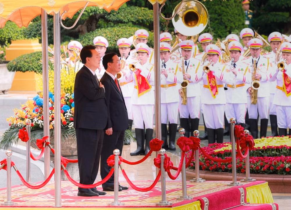 chu tich nuoc vo van thuong chu tri le don tong thong han quoc yoon suk yeol hinh 1