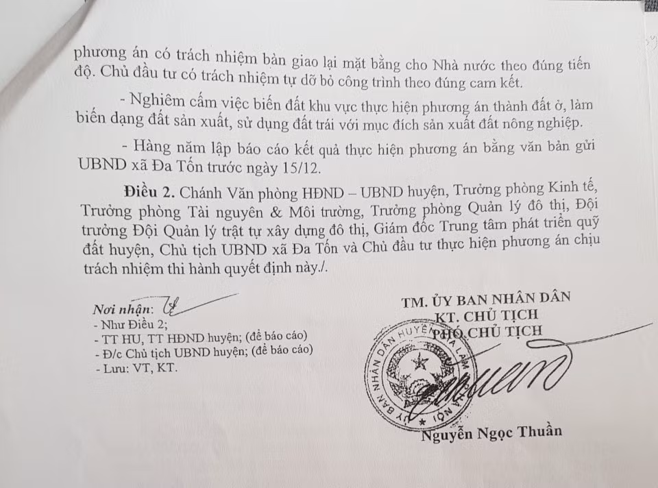 ha noi du an trang trai kinh te ho tai gia lam co dau hieu su dung dat sai muc dich hinh 1