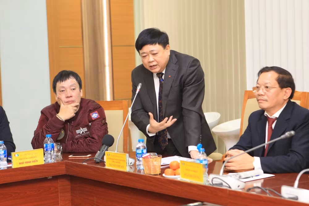 PGS TS Nguyễn Thế Kỷ - Tổng Giám đốc VOV phát biểu tại buổi ra mắt phim. Ảnh: vtc.vn