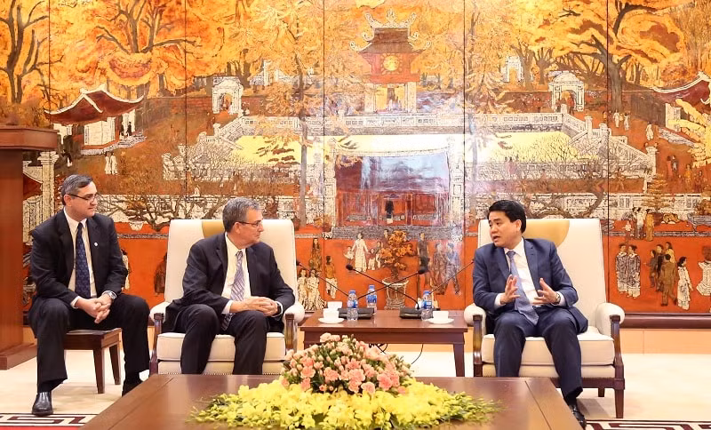 Quang cảnh buổi tiếp. Ảnh: KTĐT